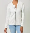 Mystree Thermal Bomber Jacket In White In White