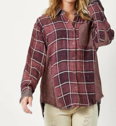 Mystree Vineyard Of Plaid Top In Multi