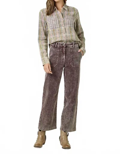 Mystree Washed Corduroy Trousers In Washed Choco In Brown