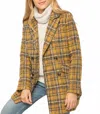 Mystree Women's Double Breasted Jacket In Yellow In Yellow