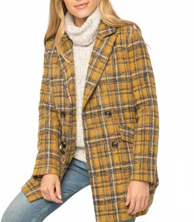 Mystree Women's Double Breasted Jacket In Yellow