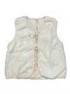 Mystree Women's Teddy Fur Vest In Ivory In White