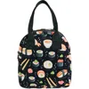 Mytagalongs Abstract Checkered Foodie Tote Bag In Black