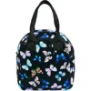 Mytagalongs Abstract Checkered Foodie Tote Bag In Purple