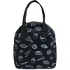 Mytagalongs Abstract Checkered Foodie Tote Bag In Black/white Sushi