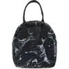 Mytagalongs Abstract Checkered Foodie Tote Bag In Onyx