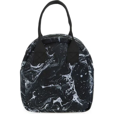 Mytagalongs Abstract Checkered Foodie Tote Bag In Onyx