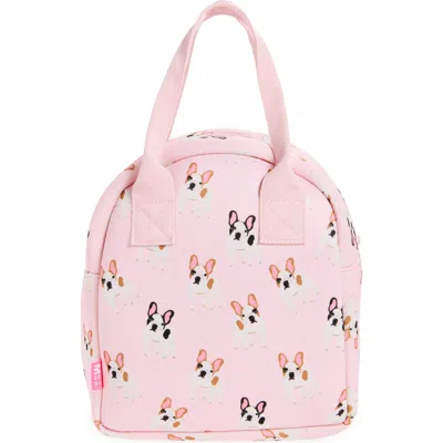 Mytagalongs Abstract Checkered Foodie Tote Bag In Pug Multi