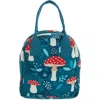 Mytagalongs Abstract Checkered Foodie Tote Bag In Woodlands Multi
