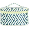 Mytagalongs Allure Cosmetic Case In Geometric Print Lime