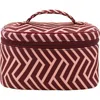 Mytagalongs Allure Cosmetic Case In Geometric Print Plum