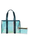 Mytagalongs Beach Tote Bag In Blue