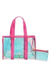 Mytagalongs Beach Tote Bag In Blue