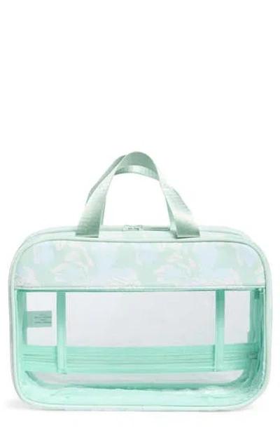 Mytagalongs Box Quilted Clear Toiletry Case In Green