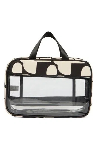 Mytagalongs Box Quilted Clear Toiletry Case In White