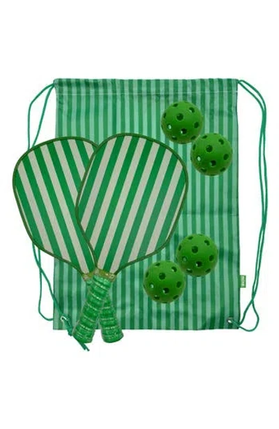 Mytagalongs Cabana Stripes Pickleball Set In Green