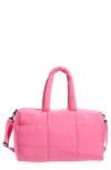 Mytagalongs Cloud Duffle Bag In Neon Pink