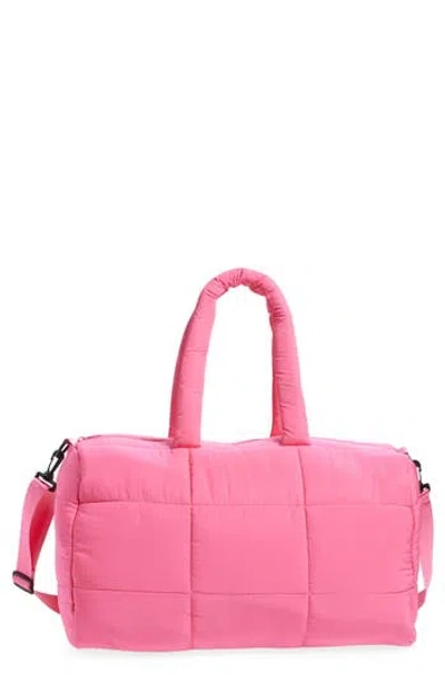 Mytagalongs Cloud Duffle Bag In Neon Pink