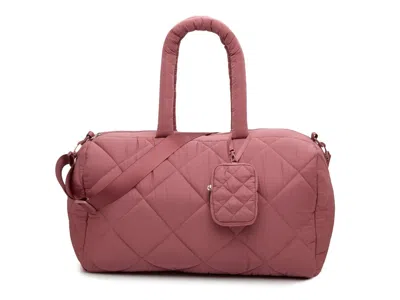 Mytagalongs Diamond Quilted Duffle Bag In White