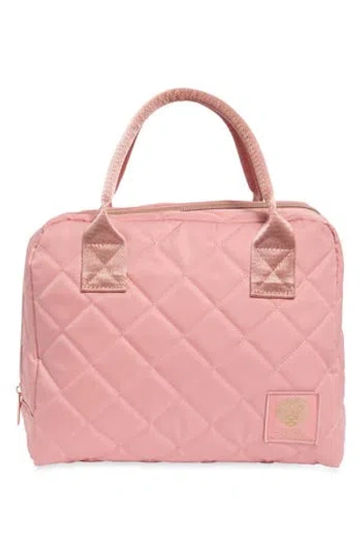 Mytagalongs Diamond Quilted Lunch Bag In Blush