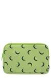 Mytagalongs Double Detachable Pouch In Geometric Print Lime