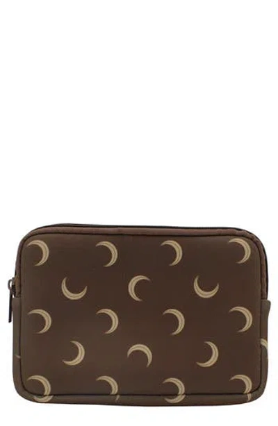 Mytagalongs Double Detachable Pouch In Half Moon Brown