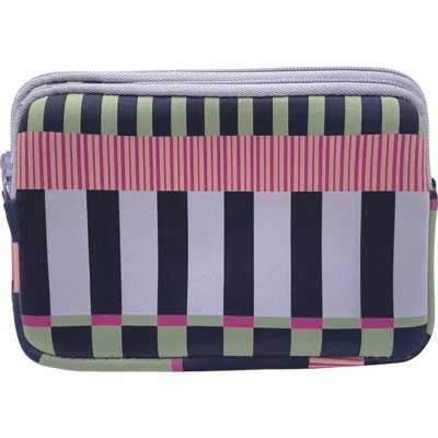 Mytagalongs Double Zip Easy View Pouch In Blue