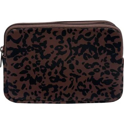Mytagalongs Double Zip Easy View Pouch In Brown