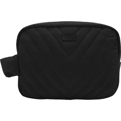 Mytagalongs Ellie Quilted Cosmetic Bag In Black
