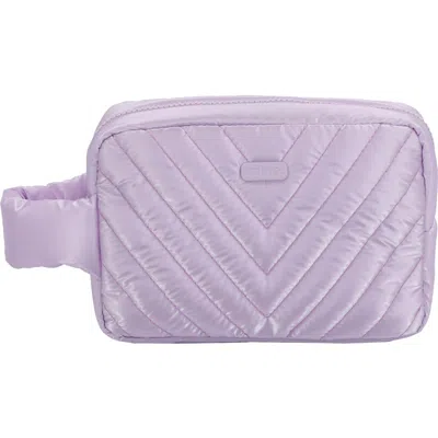 Mytagalongs Ellie Quilted Cosmetic Bag In Purple