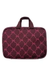 Mytagalongs Everleigh Hanging Toiletry Bag In Burgundy