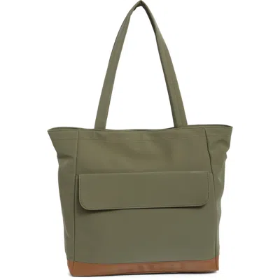 Mytagalongs Faux Leather Tote In Nordstrom Hunter/ Mocha