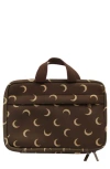 Mytagalongs Floral Toiletry Bag In Half Moon Brown
