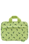 Mytagalongs Floral Toiletry Bag In Half Moon Lime