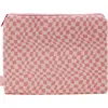 Mytagalongs Jetsetter Pouch In Abstract Check Pink
