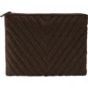 Mytagalongs Jetsetter Quilted Cosmetic Bag In Latte