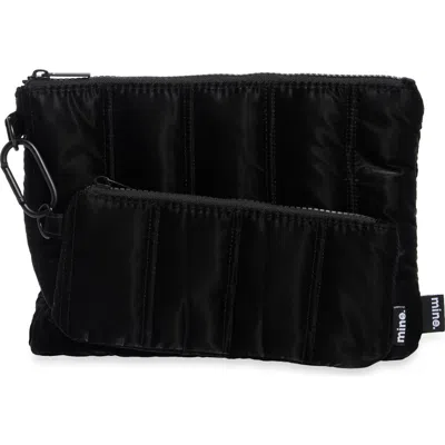 Mytagalongs Linea Set Of 2 Assorted Pouches In Black