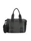 Mytagalongs Mini Faux Fur Trim Laptop Bag In Black