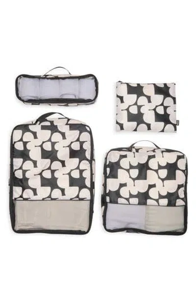 Mytagalongs Noa Set Of 4 Modular Packing Pouch & Cubes In White