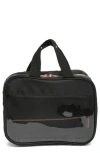 Mytagalongs Poppies Toiletry Bag In Black