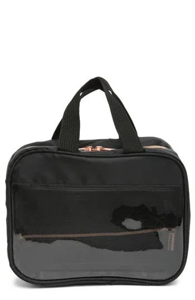 Mytagalongs Poppies Toiletry Bag In Black