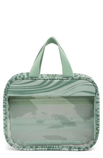 Mytagalongs Poppies Toiletry Bag In Green Multi