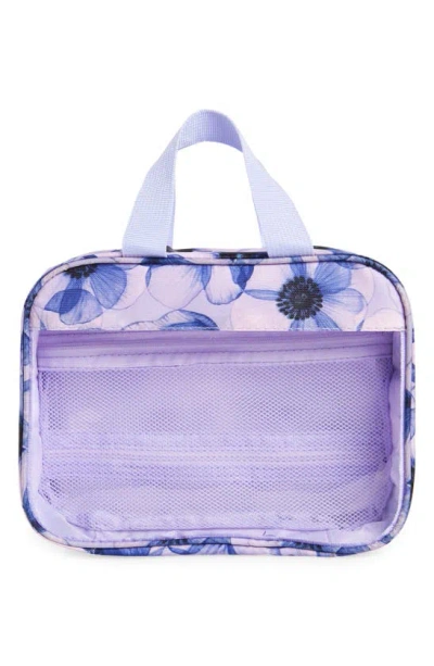 Mytagalongs Poppies Toiletry Bag In Lavender Multi