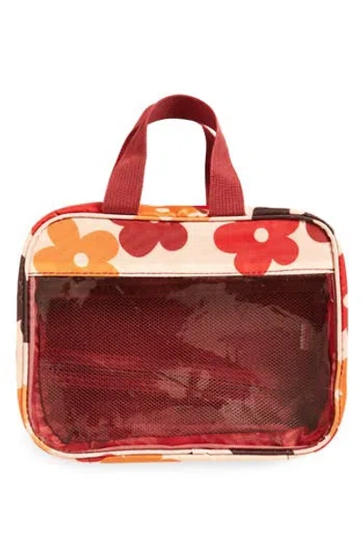 Mytagalongs Poppies Toiletry Bag In Mulberry