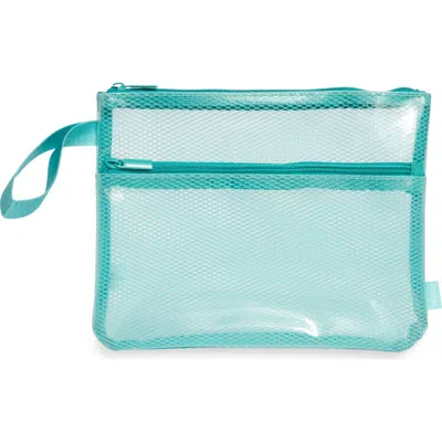Mytagalongs Pvc Mesh Bikini Bag In Blue