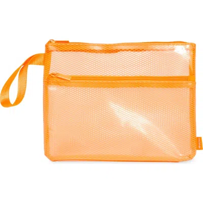 Mytagalongs Pvc Mesh Bikini Bag In Orange