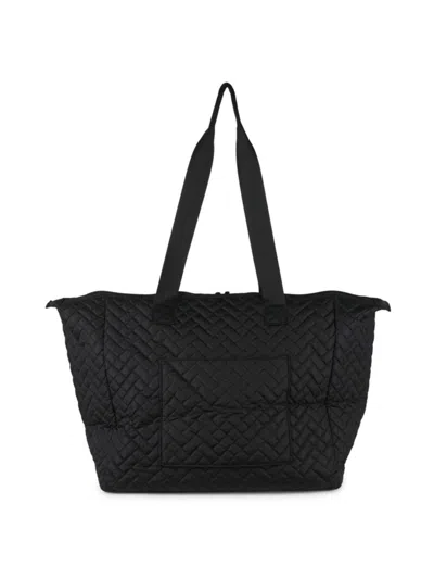 Mytagalongs Quilted Tote In Black