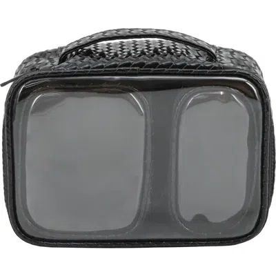 Mytagalongs Set Of 3 Cosmetic Bags In Black