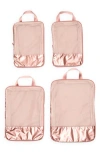 Mytagalongs Set Of 4 Compression Packing Cubes In Pink