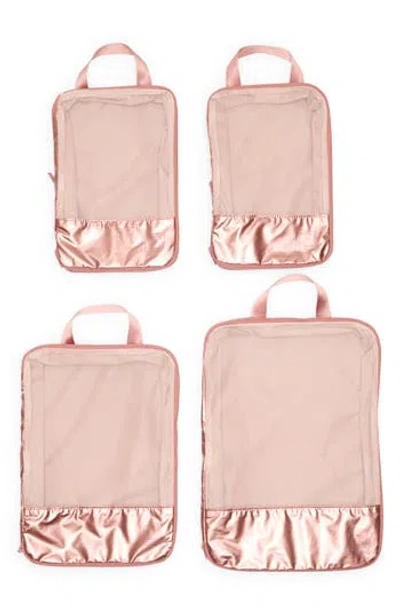 Mytagalongs Set Of 4 Compression Packing Cubes In Pink